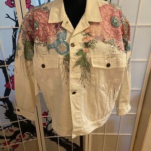 Floral Embellished Women's Jacket